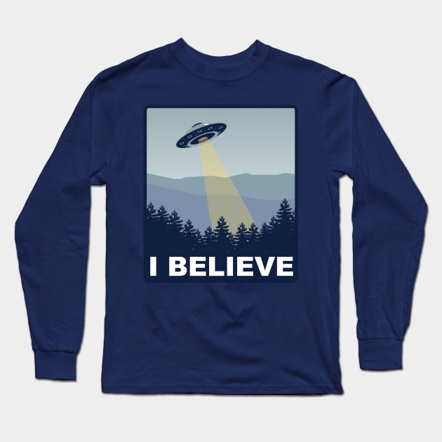 I Believe in UFO's Long Sleeve T-Shirt by Meta Cortex